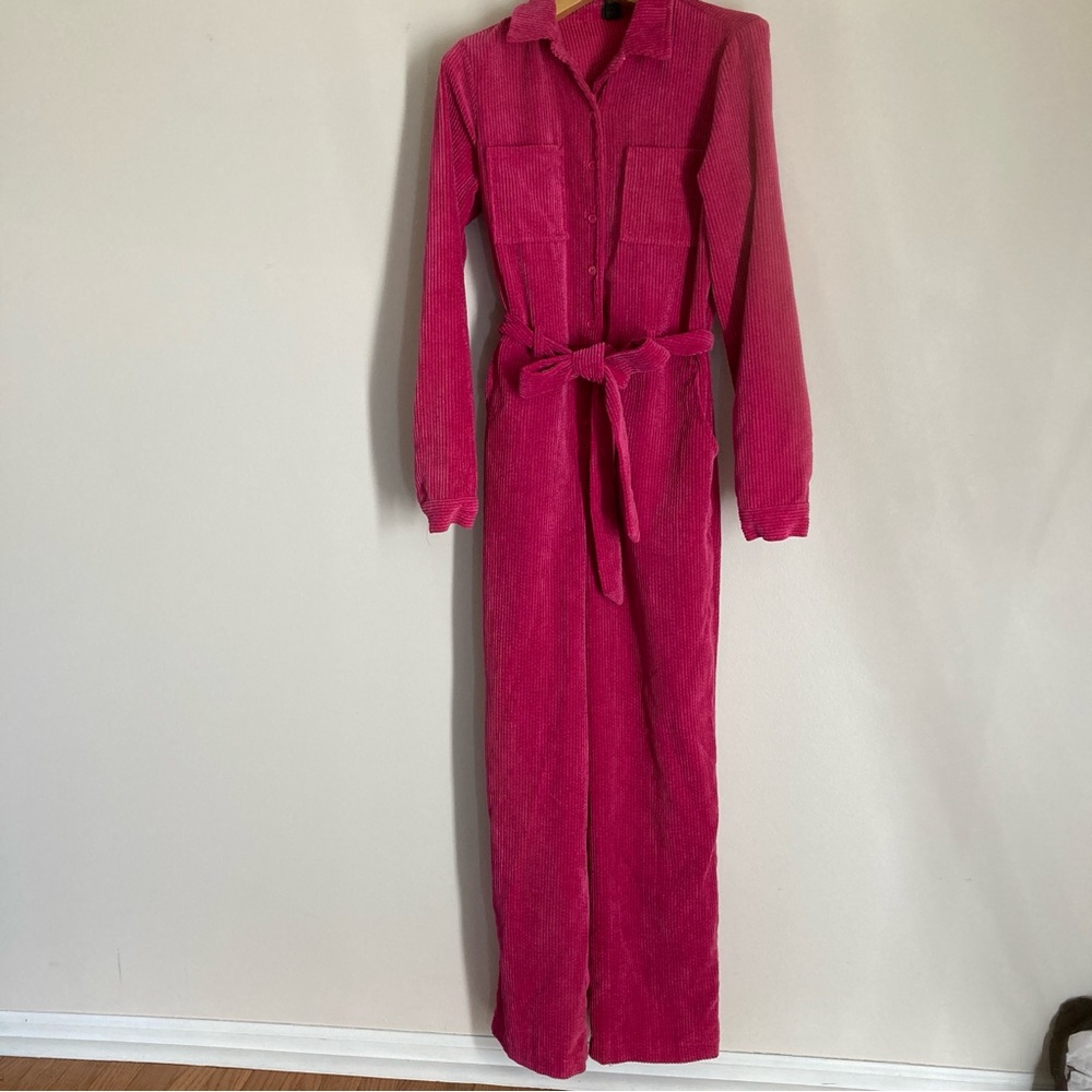 Wild Fable Hot Pink Corduroy Jumpsuit XS